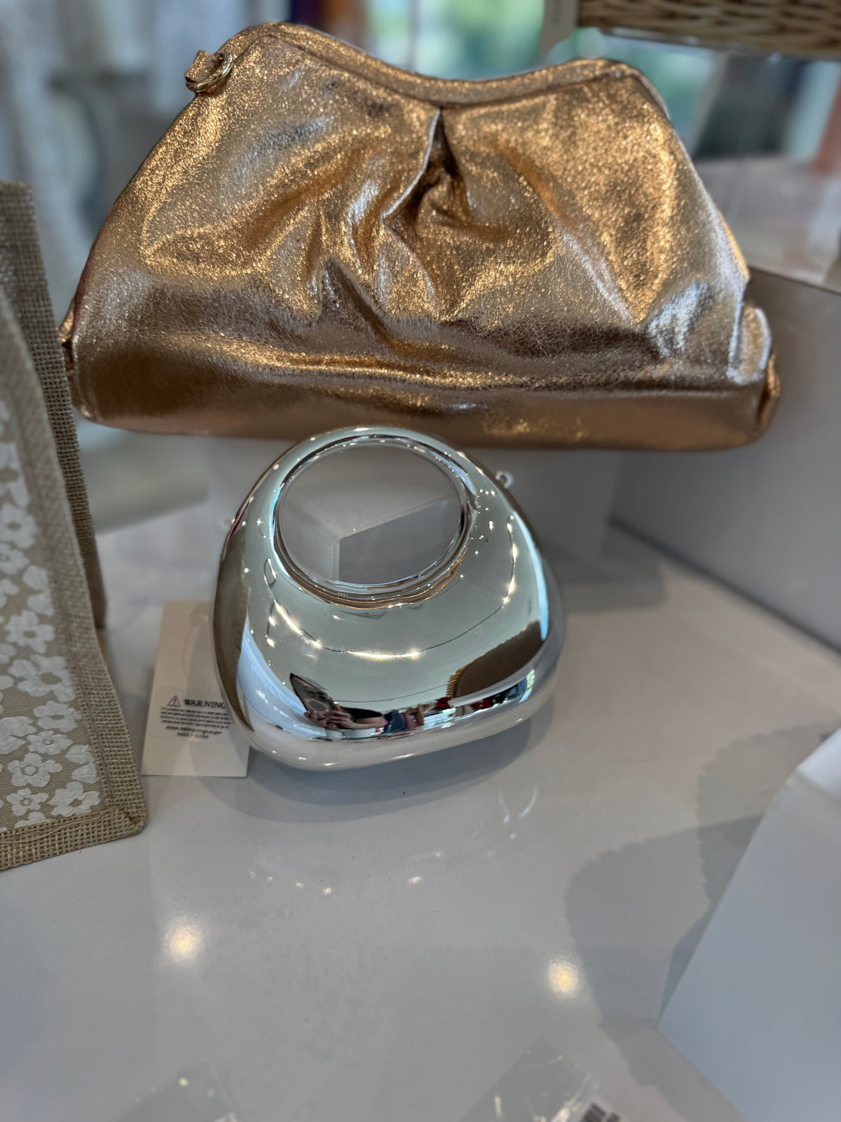 Silver Mini Clutch or Crossbody